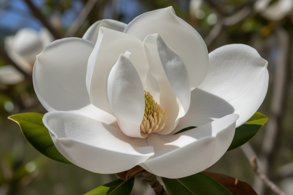 Magnolia grandiflora 12-inch saucer flower with lemon scent